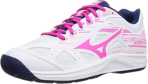 Mizuno バドミントンシューズ ホワイト/ピンク/ブルー23cm us5